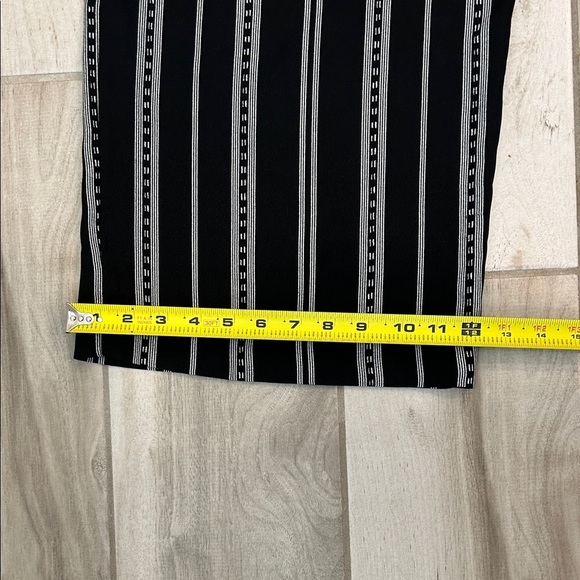 Topshop Black and White Striped Wide Leg Pants - Picture 13 of 14